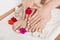 Pampering at the Spa: Relaxing Pedicure and Manicure Experience with Beautiful Feet and Hands