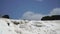 Pamukkale - famous gleaming white calcite travertines on the cliff. Turkey