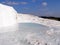 Pamukkale termal waters with the white rocks.