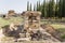 Pamukkale, Turkey. Archaeological excavations in the necropolis of Hierapolis: tomb and Northern bath, 2 century AD