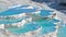 Pamukkale, turkey stunning baby blue thermal waters in white travertine terraces