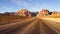 Pan Across from Red Rock Canyon to Highway