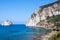 Pan di Zucchero rocks in the sea and Masua's sea stack (Nedida),