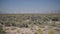 Pan Down of a windfarm in the desert