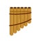 Pan flute. Bamboo pipe. Folk musical instrument of Greece