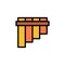 Pan flute, music instrument icon. Simple color with outline vector elements of cultural activities icons for ui and ux, website or