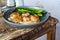 Pan-fried scallops