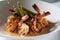Pan fried shrimp and grits