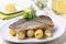 Pan fried trout with potatoes