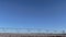 Pan of large cotton field plantation and water irrigation system in rural Georgia