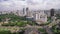 Pan of Merdeka Square and skyscrapers in Jakarta centre