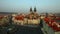 Pan on Prague central square from tower