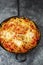 Pan of  rustic italian cheesy baked pasta