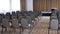 Pan shot of empty hotel meeting room in Burnaby BC Canada