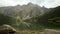 Pan shot of Polish Tatra mountains Morskie Oko lake with crystal water located in Zakopane, South Poland, Europe