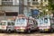Panaji, Goa, India - December 15, 2019: Ambulance station. Ambulance cars. Streets of the state capital GOA Panaji