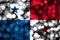 Panama abstract blurry bokeh flag. Christmas, New Year and National day concept flag