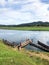 Panama, America. September 01, 2019 - Lake Alajuela is an artificial lake in the Chagres River basin. The lake is bounded by the