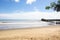 Panama Armuelles, beach and jetty panoramic view