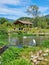 Panama, Boquete, gazebo on the lake