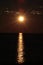 Panama city beach florida moonset over the gulf of mexico