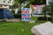 PANAMA CITY, PANAMA - APRIL 20, 2018: View posting signs in front of buildings of Casco Viejo complaining of rights to