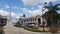 PANAMA CITY, PANAMA - Jan 21, 2019: Picture of Plaza 5 de mayo in Panama City on a sunny day