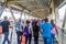 PANAMA CITY, PANAMA - MAY 30, 2016: Pedestrian overpass crossing the Corredor Norte road to Albrook Bus Terminal in