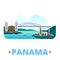 Panama country design template Flat cartoon style