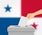 Panama election banner background. Template for your design