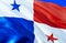 Panama flag. 3D Waving flag design. The national symbol of Panama, 3D rendering. National colors and National South America flag