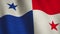 Panama flag background waving full screen banner - seamless video animation loop