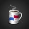 Panama Flag Printed on Hot Coffee Cup