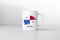 Panama flag on white coffee mug.