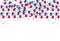 Panama flags garland white background with confetti