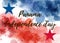 Panama Independence day background with watercolor splashes