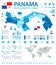 Panama - infographic map and flag - Detailed Vector Illustration