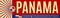 Panama patriotic banner design, typographic vector illustration, Panamanians flag colors