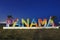 When the Panama sign was constructed in downtown Panama City