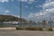 Panama skyline of the city from the marina of perico island at the amador causeway