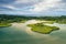 Panama. Tropical Island Aerial View. Wild coastline, Bocas del Toro, Central America, Panama.