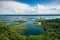 Panama. Tropical Island Aerial View. Wild coastline, Bocas del Toro, Central America, Panama.