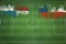 Panama vs Chile Soccer Match, national colors, national flags, soccer field, football game, Copy space