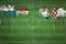 Panama vs Croatia Soccer Match, national colors, national flags, soccer field, football game, Copy space