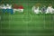 Panama vs India Soccer Match, national colors, national flags, soccer field, football game, Copy space