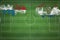 Panama vs Paraguay Soccer Match, national colors, national flags, soccer field, football game, Copy space