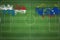 Panama vs Venezuela Soccer Match, national colors, national flags, soccer field, football game, Copy space