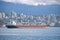 A Panamanian Bulk Carrier Anchored in Vancouver Harbor