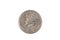 Panamanian one quarter Balboa coin isolated on white