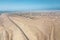 Panamericana road with Pacific ocean, aerial view panamericana in CaÃ±ete, PerÃº.